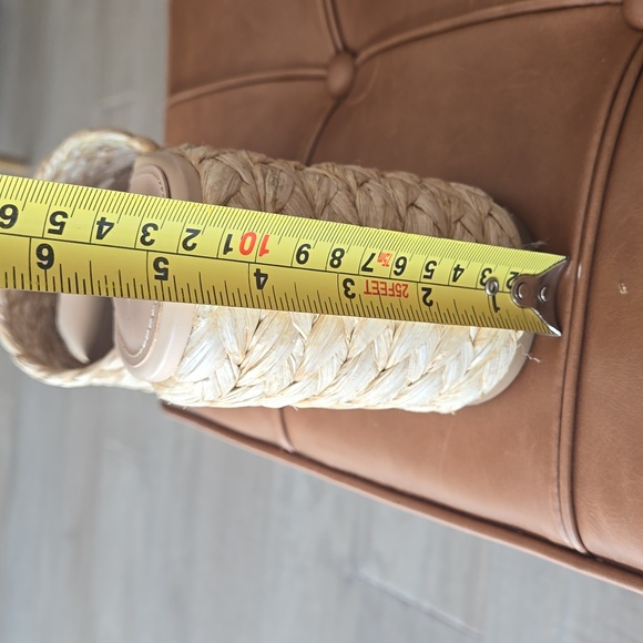 STEVE MADDEN RAFFIA PLATFORM SLIDE SANDALS - Picture 6 of 6